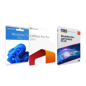 Office 2021 Pro Plus + Windows 11 Pro + Bitdefender Antivirus Plus
